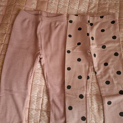 Pink leggings for 3 years old, 2 pieces, like new