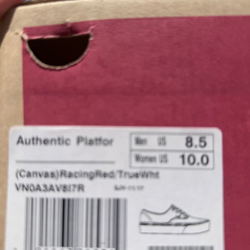 Vans Authentic shoes size 41 like new, red canvas
