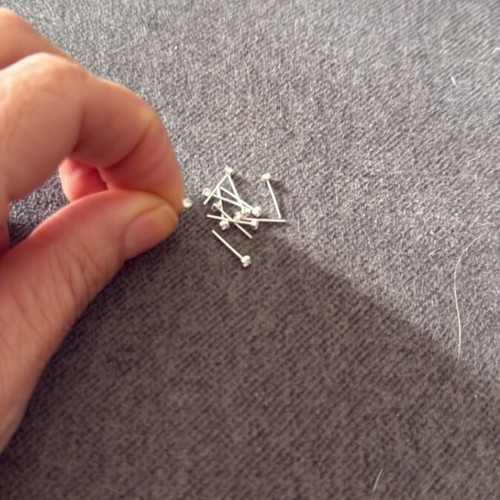 Nose piercings new, silver, pack of 12