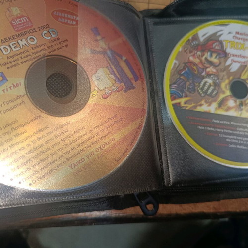 Case with various PC games and demos used