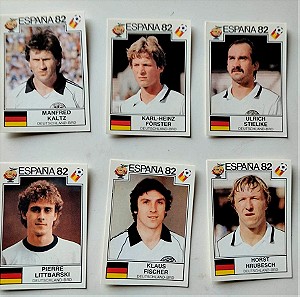 6 αυτοκόλλητα Panini Γερμανία (España '82)