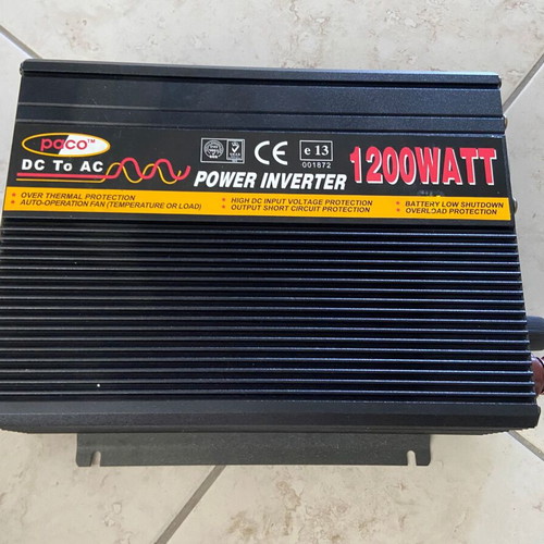 Paco Power Inverter 12V DC to 230V AC 1200W like new