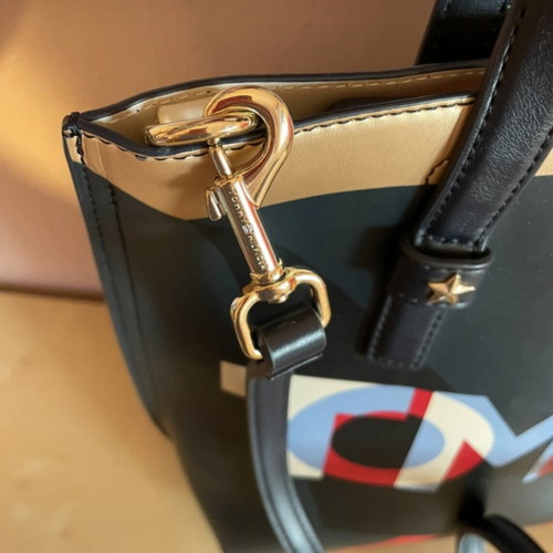Tote bag Tommy Hilfiger used, crossbody with integrated pouch, blue and red