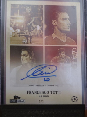 Francesco Totti Topps Simplicidad 25/26 Raíces Autograph 1/1 Roma like new