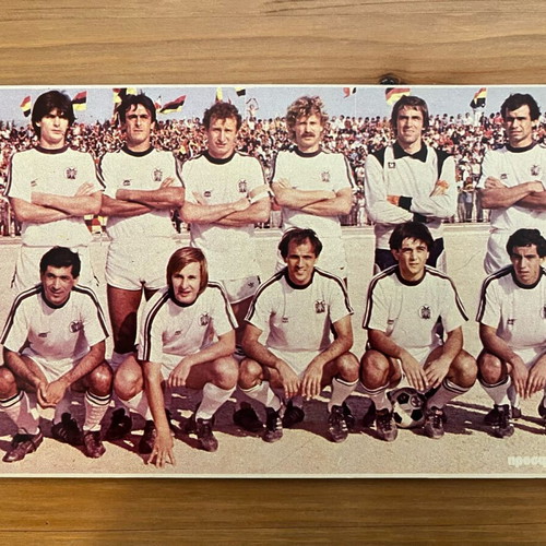 PAOK Football Cardboard Card used, 1980s