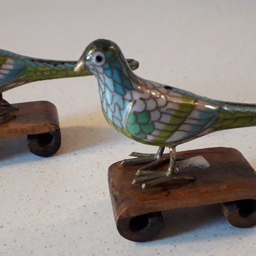 Cloisonné birds used