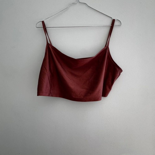 Crop top, like new, pink and red