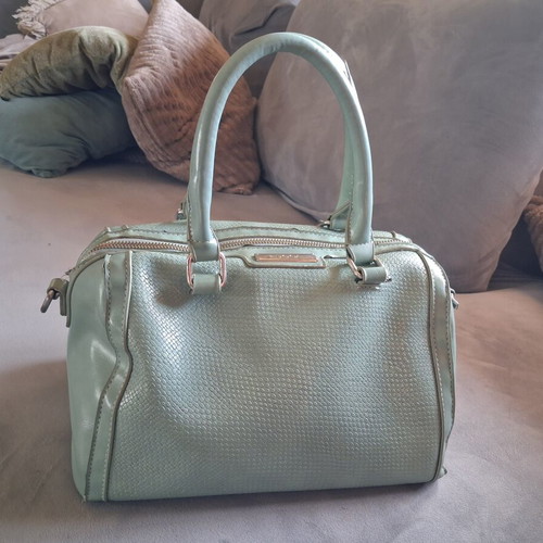 Doca crossbody bag used, turquoise color