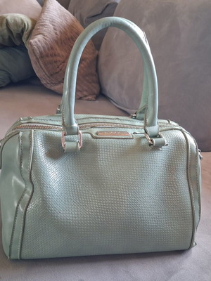 Doca crossbody bag used, turquoise color