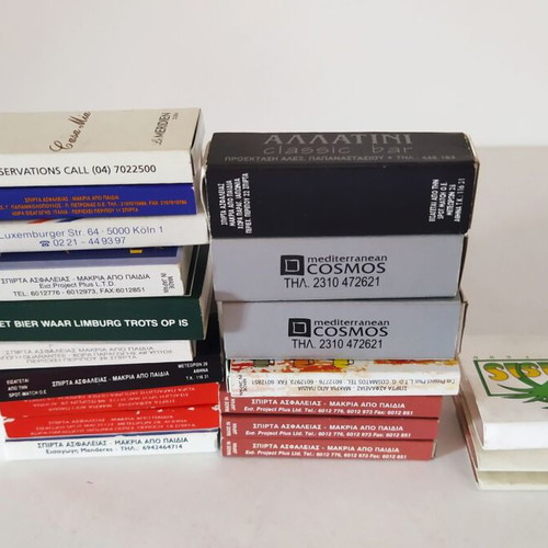 Matchboxes used, pack of 20 from bar and food service