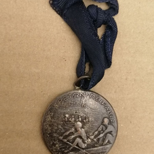 Medal of the Piraeus Rowing Club used, authentic