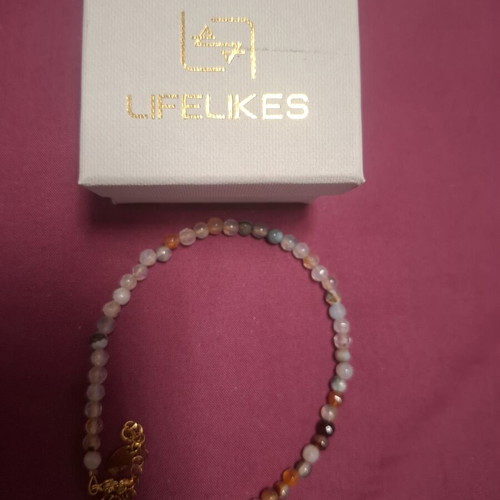 LifeLikes anklet bracelet with multicolored beads
