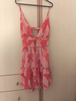 Mini Shein dress like new, pink multicolor, size M
