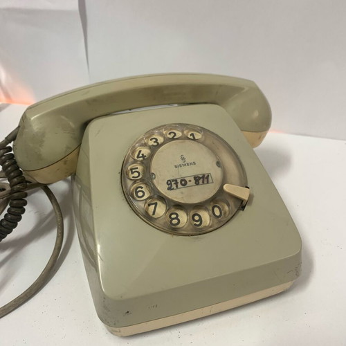 Siemens vintage telephone device used, wired