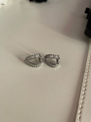 Silver hoop earrings new