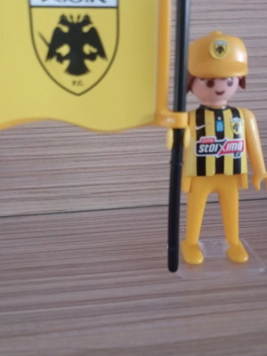 Playmobil AEK Fan Figure like new with support base