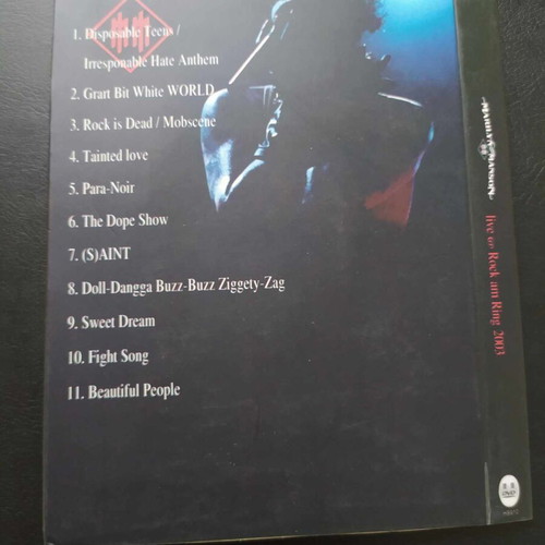 Marilyn Manson DVD Live 2003 new, metal