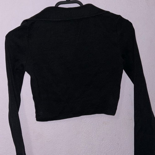 Zara blouse with V black, like new, size S