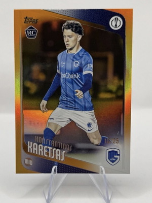 2025-26 Topps UEFA Konstantinos Karetsas RC Genk Orange κάρτα σαν καινούργιο