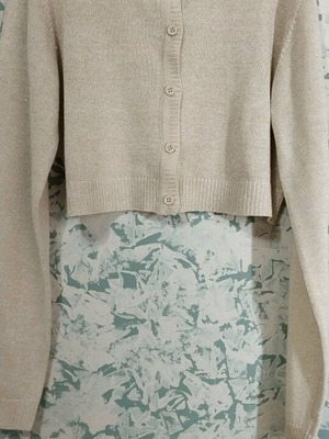 Gaiaprecious κοντό ζακετάκι εποχιακό με χρυσή κλωστή, σαν καινούργιο, 14-16 ετών