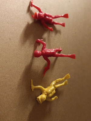 Frogman figures used, set of 3