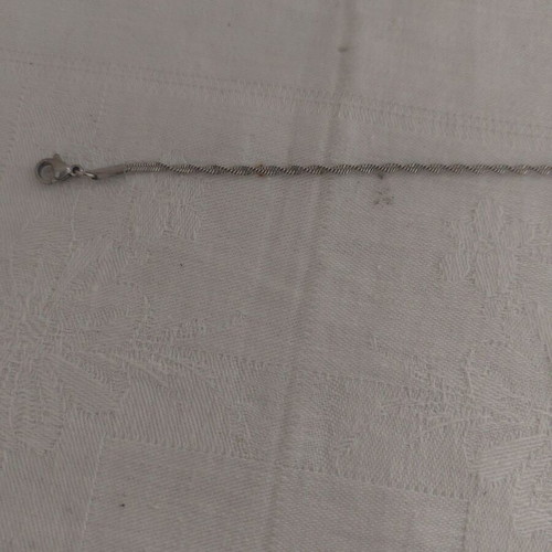 Bracelet made of stainless steel like new, silver color, length 17+5 cm