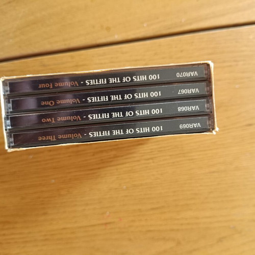 100 Hits of the 50s Rock CD set used, 4 discs