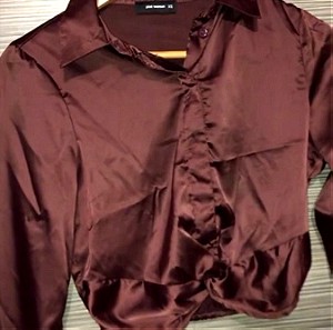 πουκάμισο- αφόρετο πουκάμισο crop top μεγέθους xs