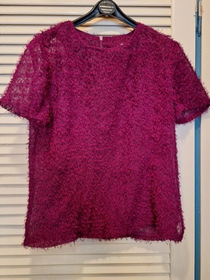 Semi-transparent purple blouse like new, size L