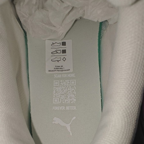 Puma Milenio Tech sneakers new, white with pink and blue accents, size 42.5