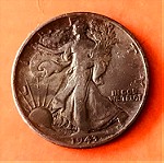  Half Dollar (Μισό δολλάριο) USA 1943 - Patinated ( Με πατίνα αργύρου )