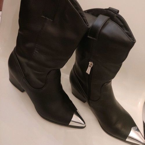 Silia D cowboy boots used, black, size 39