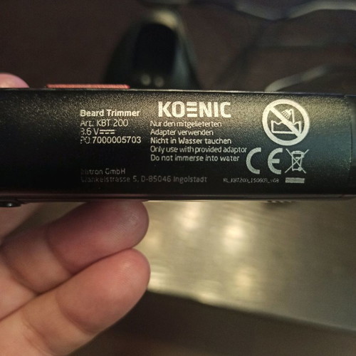 Koenic KTB200 beard trimmer used