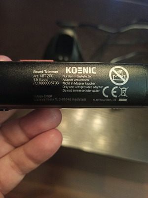 Koenic KTB200 beard trimmer used