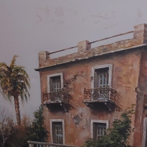 A. Voumbakis artwork, Syros mansion theme
