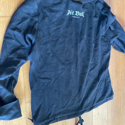 Blouse 3/4 sleeves short M/L used, black and grey