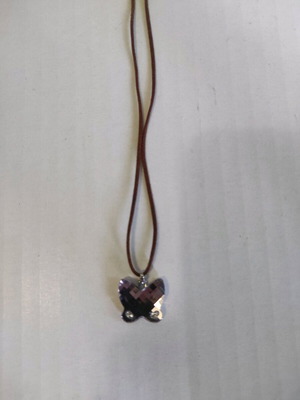 Swarovski necklace new, pink butterfly design