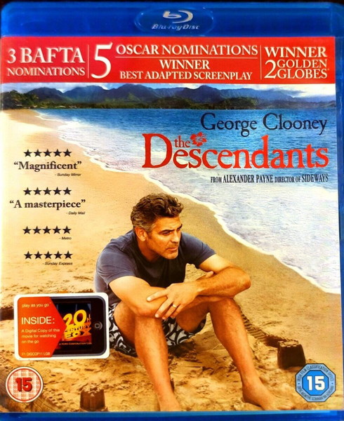 BLU-RAY DESCENDANTS DRAMA MOVIE WITH GEORGE CLOONEY