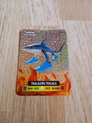 Brainrot Tralalero Tralala Card like new, glitter holographic