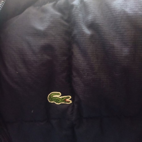 Lacoste down jacket used, size S, blue with hood
