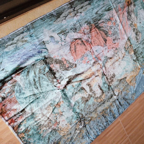 Handmade wall tapestry used, 60 years old, 163x100 cm