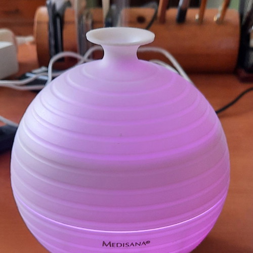 Medisana AD 620 aroma diffuser used with 3 bottles of essential oils