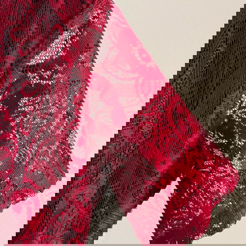 Дантелена рокля нова, размер М, червена