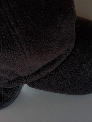 Jockey hat with ears used, black fleece