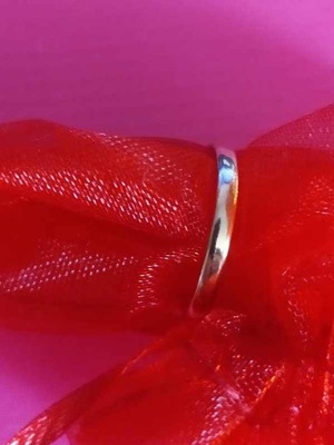 Antique ring yellow gold 18K with pure silver, ruby, used