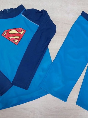 Spiderman one-piece swimsuit for 8-year-old boy used