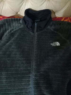 The North Face fleece hoodie L-XL σαν καινούργιο, γκρι και μαύρο