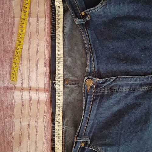 Jeans pants used large size waist 62cm Ulla Popken blue