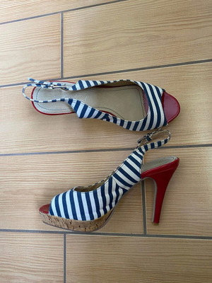 Migato heels like new, size 39, white and blue