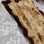 Leather fur rug used